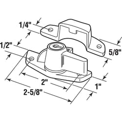 Prime-Line Brass-Plated Die-Cast Zinc Keyed Window Sash Lock 1 pk