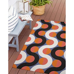 Linon Home Decor Kowal 3 ft. W X 5 ft. L Multi-Color Retro Polyester Accent Rug