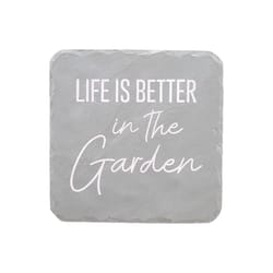 Pavilion Stones with Stories Gray Cement/Stone 7.75 in. H In the Garden Stepping Stone