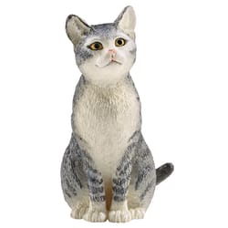 Schleich Farm World Sitting Cat Toy Black/White