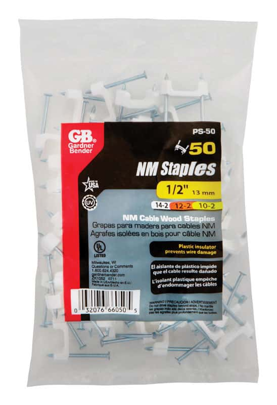 Gardner Bender 7/16-in Plastic Low-voltage Cable Staple (50-Pack