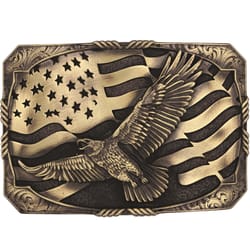 Montana Silversmiths Forever Free Heritage Attitude Black/Gold Belt Buckle