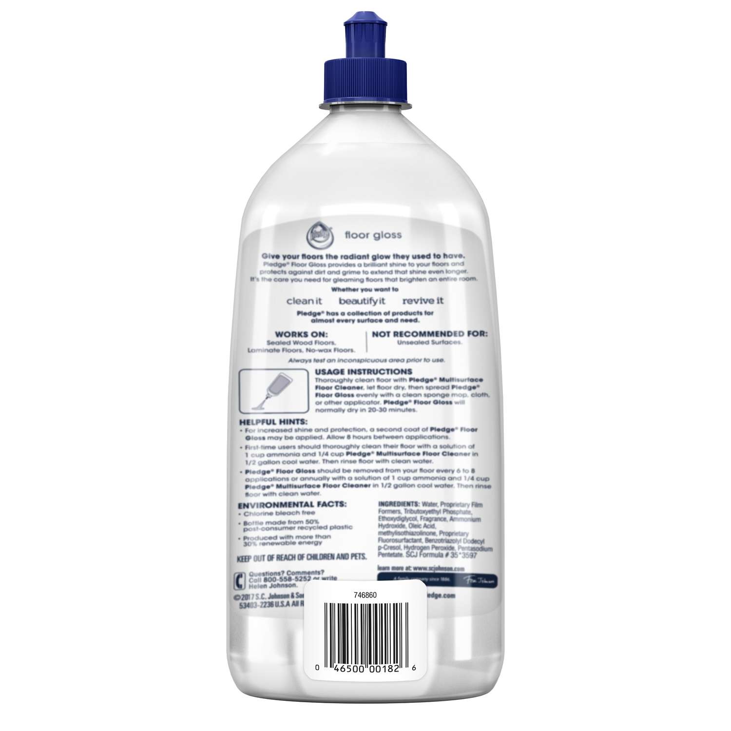 Pledge Floor Care Acrylic Floor Finish Liquid 27 Oz Ace Hardware