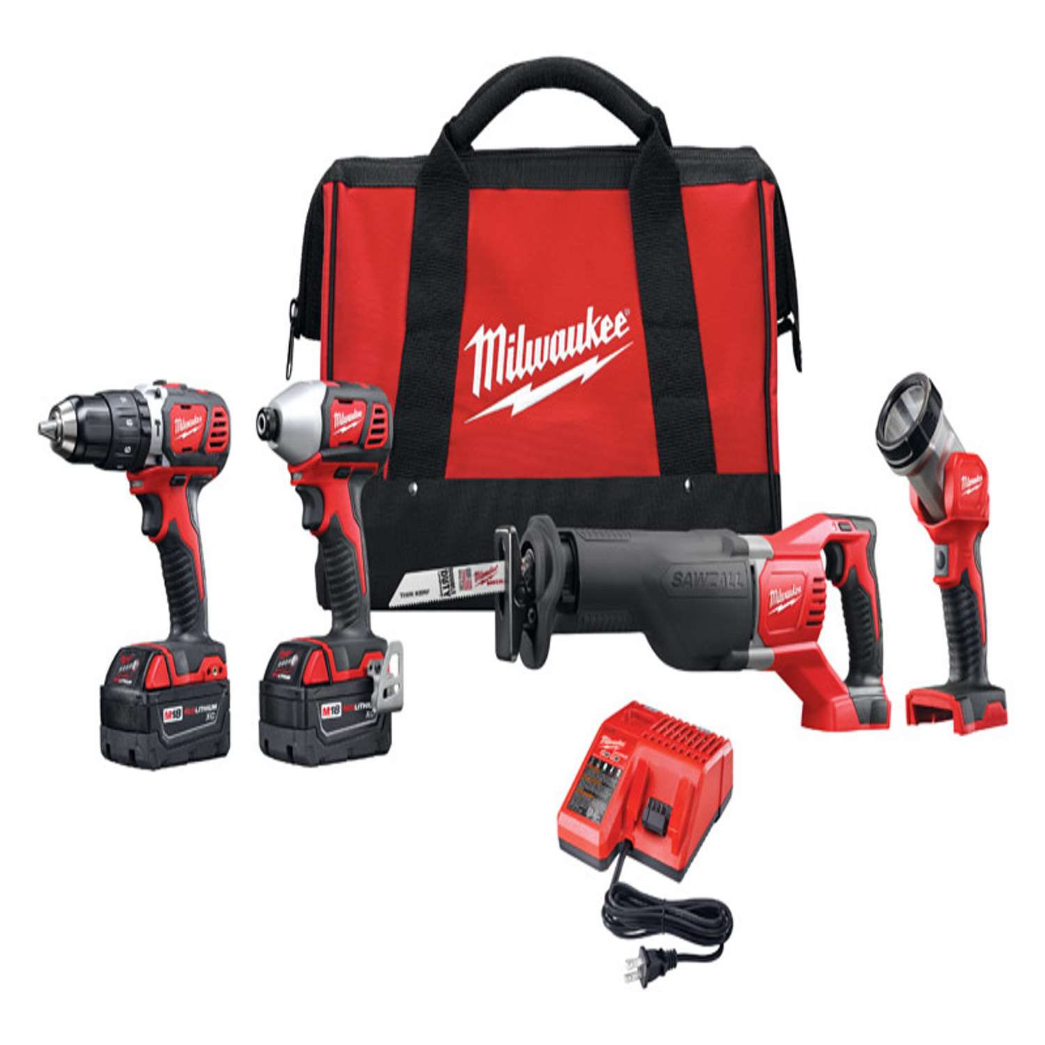 Milwaukee M18 18 V Cordless Brushed 4 Combo Kit - Ace Hardware