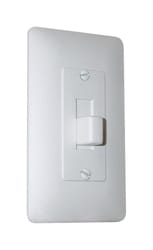 TayMac Masque White 1 gang Plastic Toggle Wall Plate 1 pk