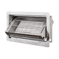Smart Vent 8 in. H X 16 in. W Silver Stainless Steel Flood Vent