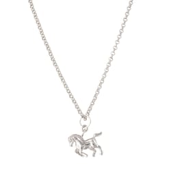 Montana Silversmiths Women's Prancing Horse Silver Necklace Brass Water Resistant
