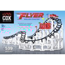 Coaster Dynamix CDX Blocks Flyer Roller Coaster Brick Amusement Park Ride Kit Multicolored 539 pc