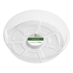 Crescent Garden 2 in. H X 8 in. D Plastic Plant Saucer Clear