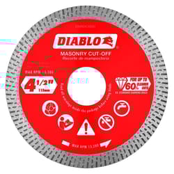 Diablo 4-1/2 in. D X 7/8 in. Diamond Masonry Cut-Off Disc 1 pk