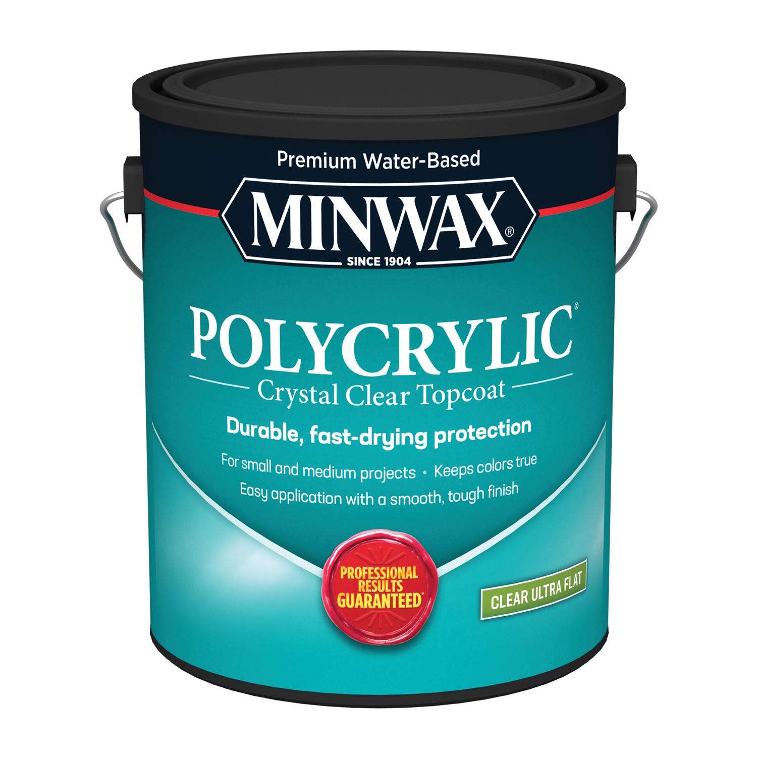 Minwax Polycrylic Ultra Flat Clear WaterBased Polycrylic Protective
