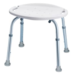 Carex Health Brands Blue/White Bath/Shower Seat Aluminum 20.5 in. H X 20 in. L