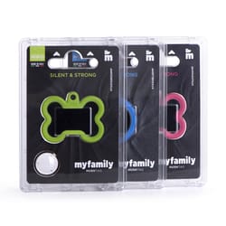 MyFamily Hushtag Blue Square Aluminum Dog Pet Tags Medium