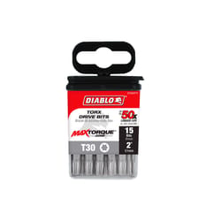 Diablo Torx #30 X 2 in. L Driver Bit Black Oxide 15 pk