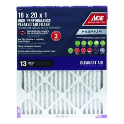 Ace 16 in. W X 20 in. H X 1 in. D Synthetic 13 MERV Pleated Air Filter 1 pk
