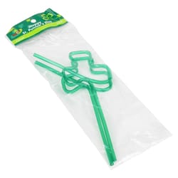 Chef Craft Green Plastic st.Patrick's Straw