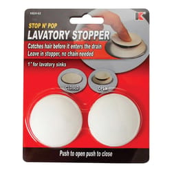 Keeney 1 in. White Rubber Lavatory Pop Up Stopper