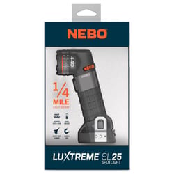 NEBO Luxtreme 400 lm Black/Gray LED Spotlight 18650 Battery