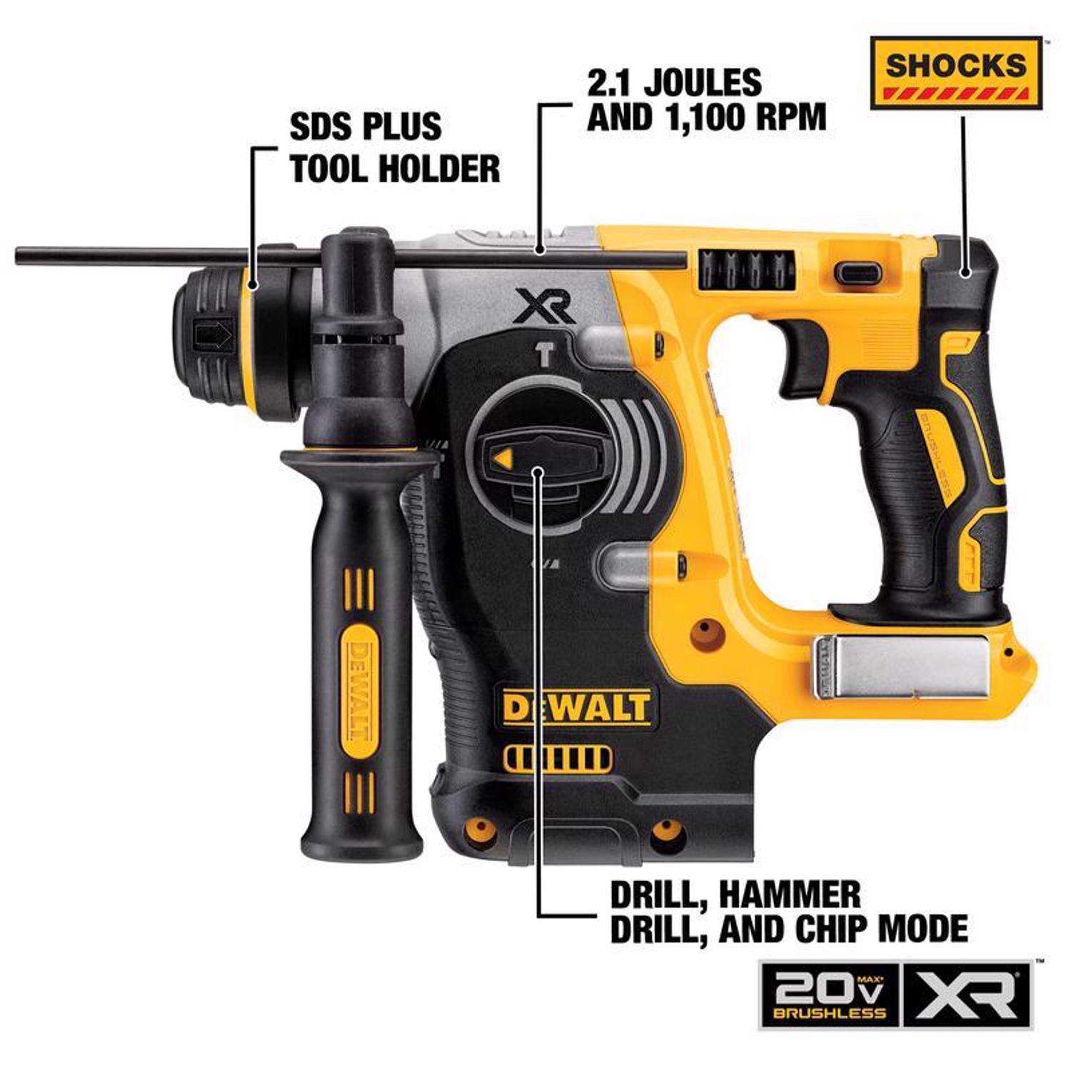 DeWalt 20V MAX XR 1 in. Brushless Cordless Hammer Drill Tool Only Mfr DCH273B Ace Hardware