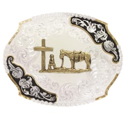 Montana Silversmiths Christian Cowboy Gold/Silver Belt Buckle