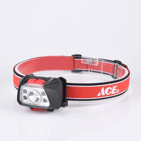 Ace 250 lm Black/Red LED Head Lamp 3.7V 900mAh Battery - Ace Hardware