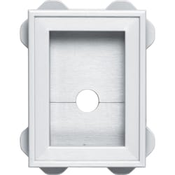 Builders Edge 6 in. H X 1 in. L Prefinished White Vinyl Mounting Block