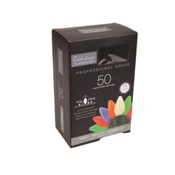 Celebrations Platinum LED C7 Multicolored 50 ct String Christmas Lights 25 ft.