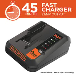 Black+Decker 20 V Lithium-Ion Battery Charger 1 pc