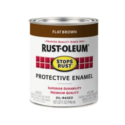 Rust-Oleum Stops Rust Indoor and Outdoor Flat Brown Rust Prevention Paint 1 qt