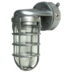 Coleman Cable Switch Hardwired Incandescent Silver Wall Lantern