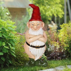 Exhart WindyWings Multicolored Resin 14 in. H Gnome Statue