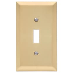 Amerelle Century Satin Brass 1 gang Stamped Steel Toggle Wall Plate 1 pk