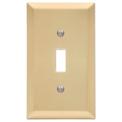 Amerelle Century Satin Brass 1 gang Stamped Steel Toggle Wall Plate 1 pk
