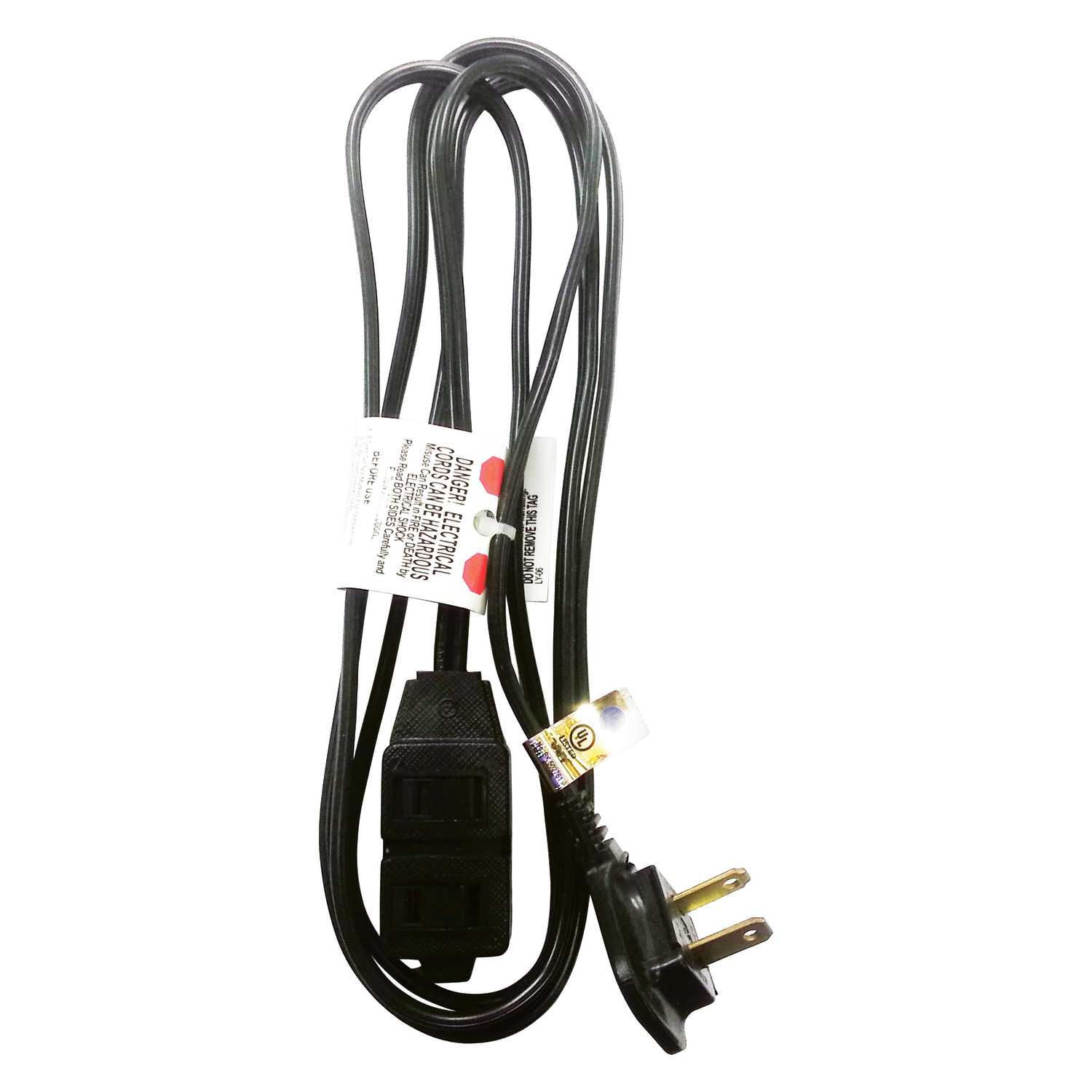 Ace Indoor 6 ft. L Black Extension Cord 16/2 SPT2 Ace Hardware
