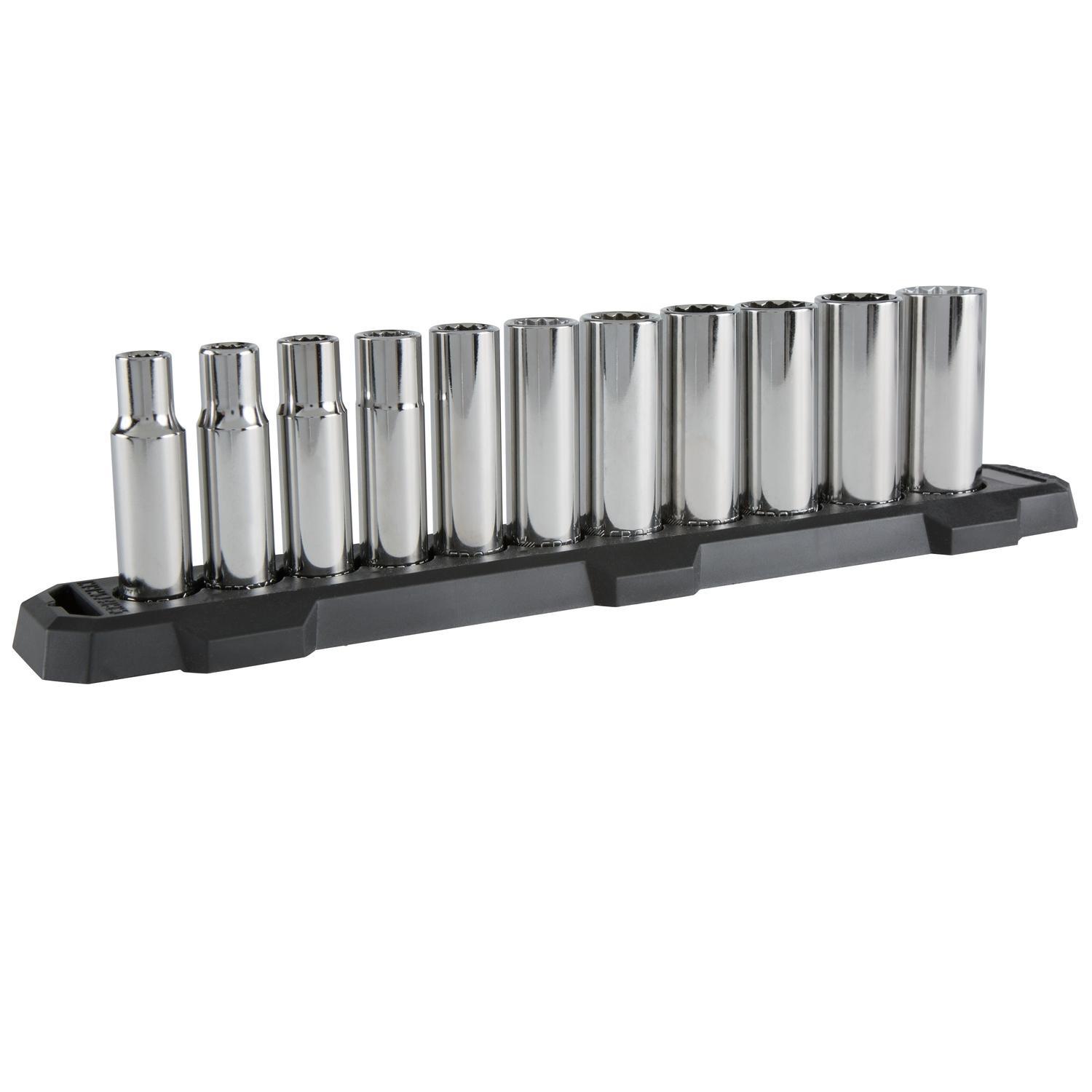 Craftsman 1/2 in. drive SAE 12 Point Deep Socket Set 11 pc Uae Electronic uaeelectronic.com