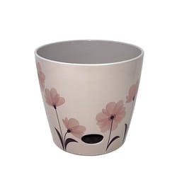 Bamboo Blooms 6.3 in. H X 7 in. D Bamboo Pink Flower Flower Pot Pink