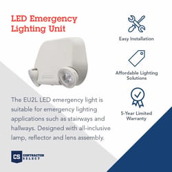 Lithonia Lighting Switch Hardwired LED White Emergency Light