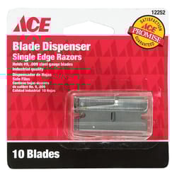Ace  Carbon Steel  Single Edge  Razor Blade  1.75  L 10 