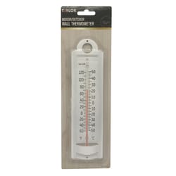Taylor Tube Thermometer Aluminum White 8.86 in.
