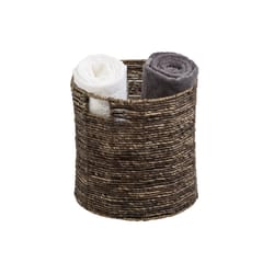 Honey-Can-Do Coastal Collection 11 in. L X 11 in. W X 11.2 in. H Brown/Natural Storage Basket