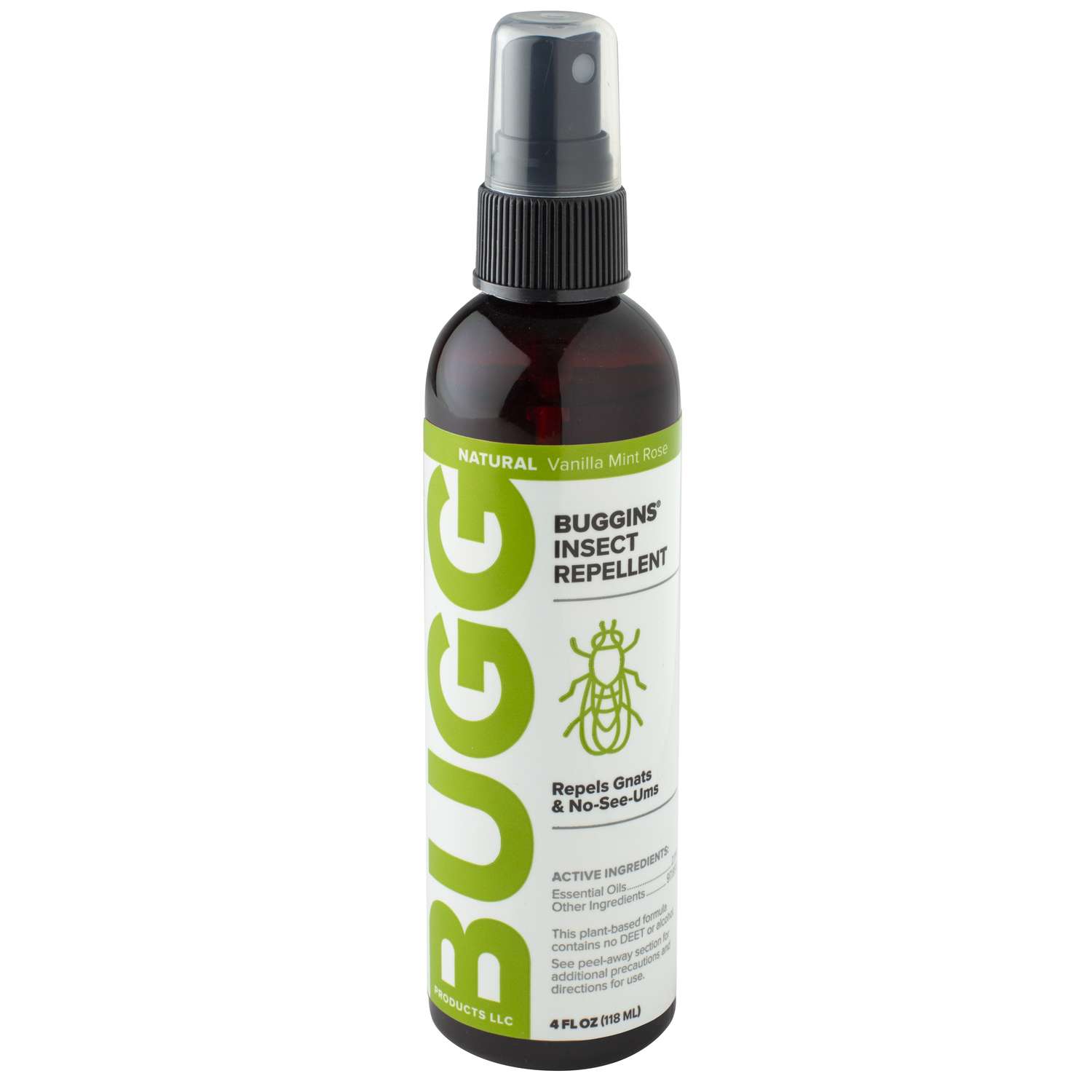 BUGG BUGGINS Original Insect Repellent Liquid For Gnats/NoSeeUms 4 oz