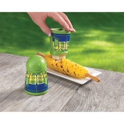 Gia's Kitchen Blue/Green/Yellow Plastic Corn Cob Butter Spreader