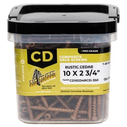 Big Timber No. 10 Sizes X 2-3/4 in. L Rustic Cedar Star Trim Head Composite Deck Screws 5 lb 350 pk