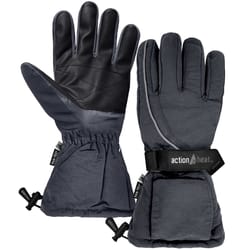 ActionHeat Men's Heated Snow Gloves Gray One Size Fits All 1 pk