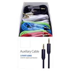 Blazing Voltz Auxillary Cable and Adapter 3 ft. Assorted