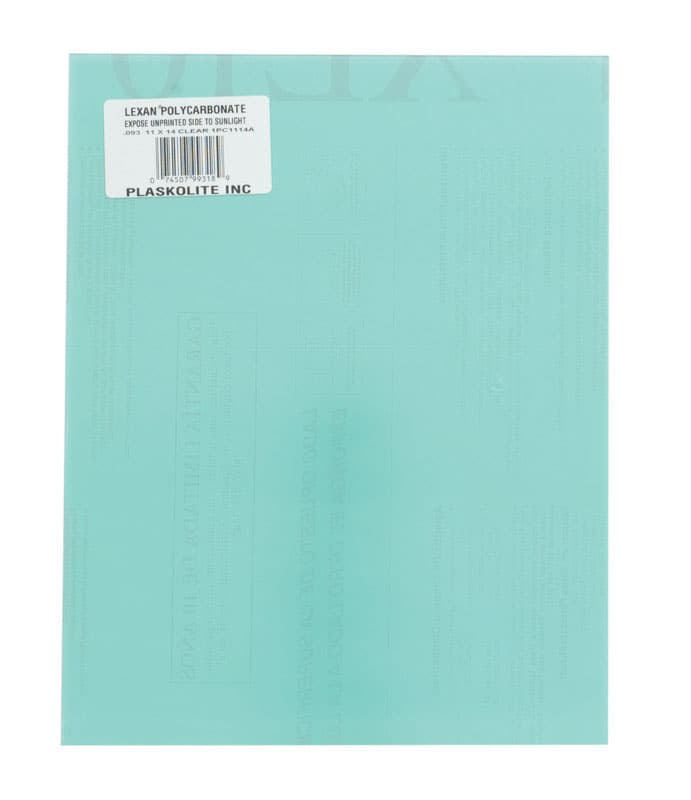Plaskolite Lexan Clear Double Polycarbonate Sheet 18 in. W X 24 in. L X .093 T Plaskolite Lexan Clear Double Polycarbonate Sheet 18 in. W X 24 in. L X .093 T