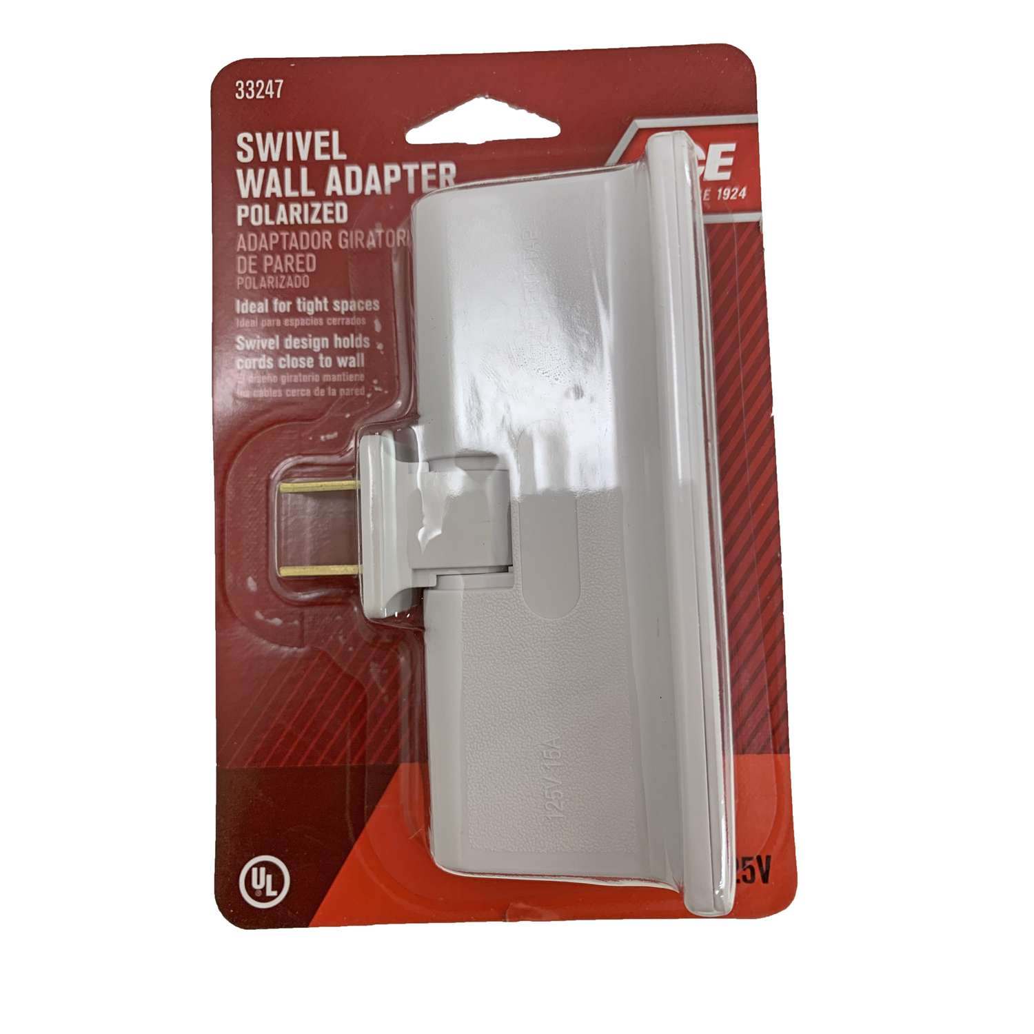 Ace Polarized 3 outlets Swivel Tap Adapter 1 pk Ace Hardware