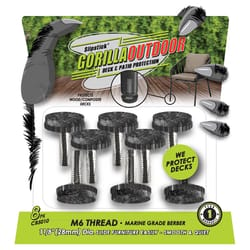 Slipstick Gorilla Outdoor Black 1-1/8 in. Screw-On Felt Chair Glide 1 pk