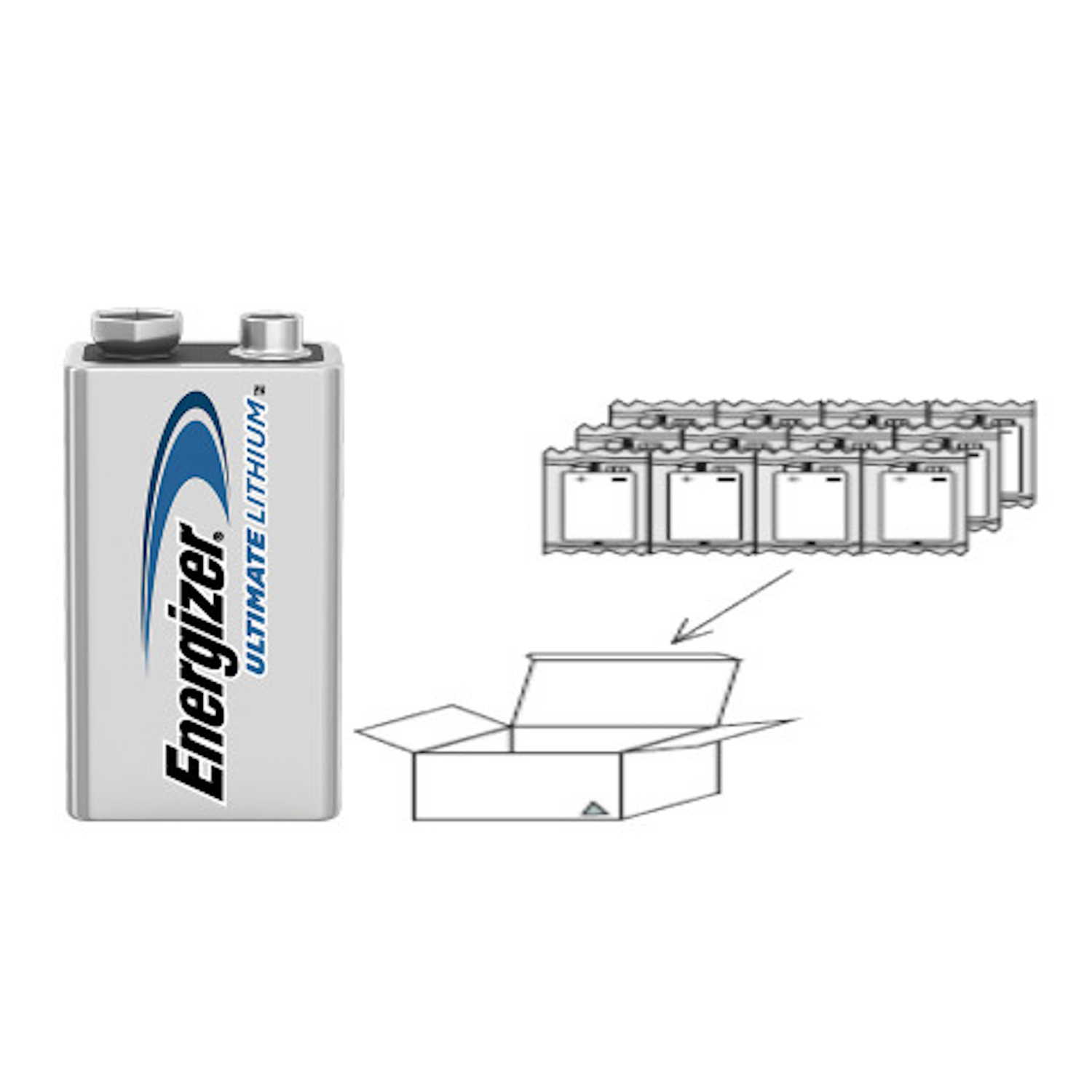 Photos - Circuit Breaker Energizer Ultimate Lithium 9-Volt 1000 mAh Battery 12 pk L522 