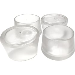 Ace Thermoplastic Ethylene Leg Tip Clear Round 1-1/2 in. W 4 pk